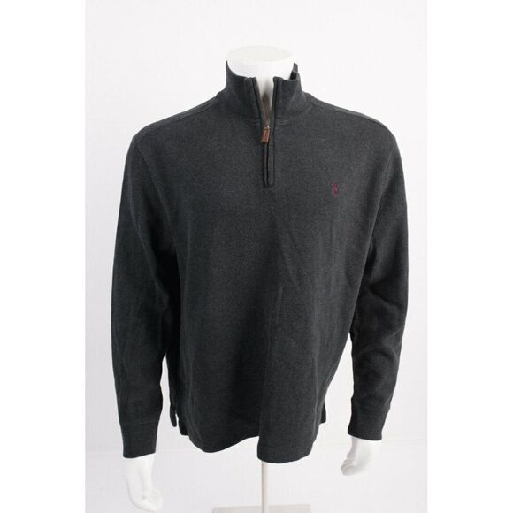 Polo Ralph Lauren Mens 1/4 Zip Sweater L Gray - Picture 1 of 6